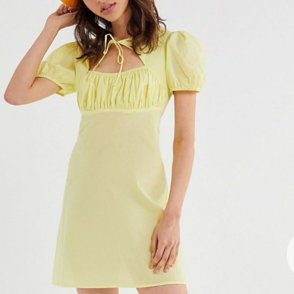 UO Tie Front Mini Dress